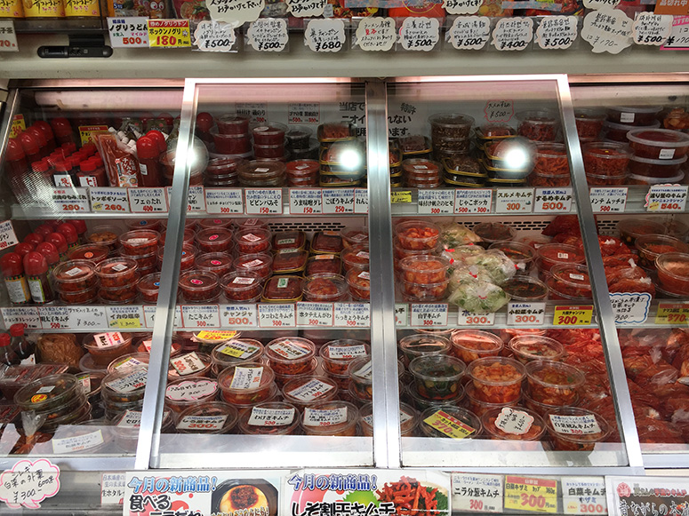 Figure 3. Diverse kimchi offerings in Osaka’s Koreatown