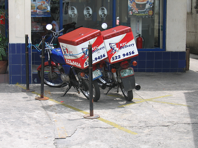 Figure 12. KFC delivery bikes, Dagupan City, Pangasinan (2011). Author photo.