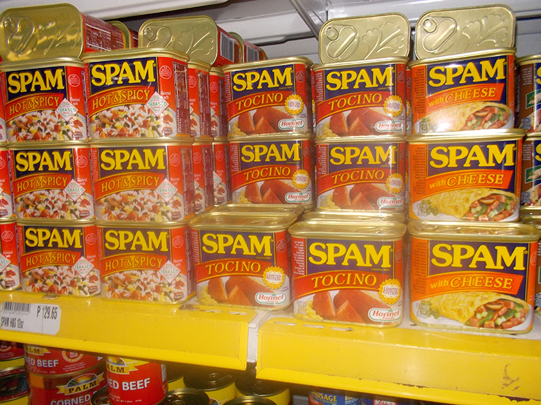 Figure 6. SPAM supermarket display, Dagupan City, Pangasinan (2011). Author photo.