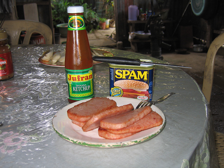 Figure 10. SPAM and banana ketchup, Dagupan City, Pangasinan (2006). Author photo.